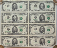 Uncut sheet 1995 for sale  Moorhead
