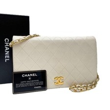 Autêntica bolsa de ombro Chanel Matelasse aba corrente marca coco branca comprar usado  Enviando para Brazil