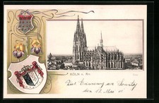 Passepartout-Litografia Kolonia, katedra i herb  na sprzedaż  Wysyłka do Poland