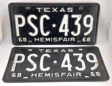 1968 texas license plates for sale 1968 texas license plates for sale Conroe