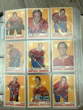 1970's OPC O-PEE-CHEE Topps Montreal Canadiens podpisane karty hokejowe, używany na sprzedaż  Wysyłka do Poland