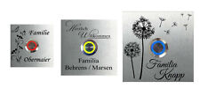 ID Edelstahl Türklingel mit Gravur nach Wunsch und LED Taste 100x100 80x80 70x70 comprar usado  Enviando para Brazil