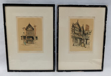 Pair vintage lithograph for sale  CREWE