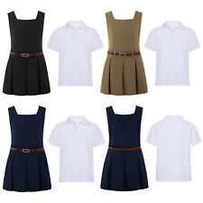 Usado, Conjunto de fotografia pulôver uniforme infantil feminino cor sólida vestido plissado comprar usado  Enviando para Brazil