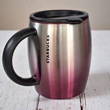 Caneca Starbucks 2013 prata roxa ombre aço inoxidável formato barril 14 oz com tampa comprar usado  Enviando para Brazil