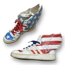Tênis Adidas Jeremy Scott Wings 2.0 EUA 5.5 V24619 estrela e listras #3 comprar usado  Enviando para Brazil