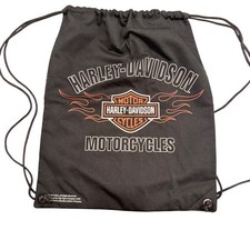 Mochila de ginástica Harley Davidson motocicletas preta com cordão 2013 14,5x17,5" comprar usado  Enviando para Brazil
