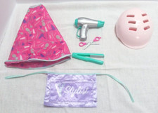 Lote de accesorios "American Girl comparables" salón de belleza y casco de bicicleta segunda mano  Embacar hacia Mexico