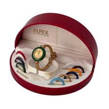  Relógio de pulso feminino ALFEX of Switzerland ouro moldura de mudança multicolorido  comprar usado  Enviando para Brazil