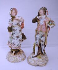 Par de estatuillas de porcelana antiguas alemanas de cortejo Volkstedt segunda mano  Embacar hacia Argentina