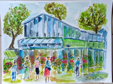 Aquarelle paris marche d'occasion  Carpentras