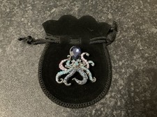 Octopus brooch rhinestones for sale  ALDERSHOT