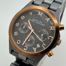 Relógio de quartzo Marc Jacobs MBM3105 unissex tom dourado cronógrafo nova bateria 6,25" comprar usado  Enviando para Brazil