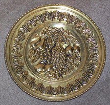 PRATO/BANDEJA DECORATIVA VINTAGE DE METAL COBRE, FRUTAS, FEITA NA INGLATERRA comprar usado  Enviando para Brazil