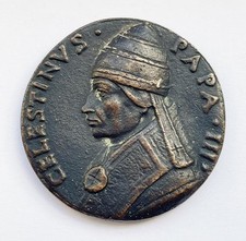 PAPA CELESTINO III MEDALHA DE BRONZE ESTADO PAPAL SÉCULO XII comprar usado  Enviando para Brazil