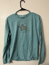 Usado, Camiseta LIG Life is Good ' azul média top: homem no sofá com cachorro comprar usado  Enviando para Brazil