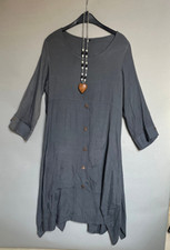 Graues stufenkleid lagenlook gebraucht kaufen  Esslingen am Neckar