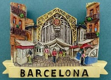 Ímã de geladeira lembrança Barcelona La Boqueria mercado de alimentos Espanha comprar usado  Enviando para Brazil