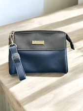 Usado, Bolsa de lona Salvatore Ferragamo X Eva Air preta/azul somente comprar usado  Enviando para Brazil
