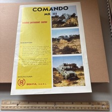 Usado, Folheto antigo de veículo de transporte militar Bravia Comando MK III pessoal de rodas comprar usado  Enviando para Brazil