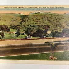 Cartão postal da Califórnia início dos anos 1900 San Diego El Campo Santo cemitério da cidade velha comprar usado  Enviando para Brazil