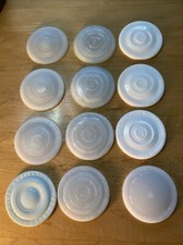 Inserções antigas de tampa de porcelana genuína Boyd’s - frascos de pedreiro. Copo de leite, em relevo 12 comprar usado  Enviando para Brazil