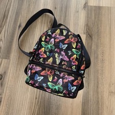 Mini Mochila Estampa Borboleta com Bolsa de Moedas Preta e Multicolorida Borboletas 10" comprar usado  Enviando para Brazil