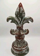 Estátua de jardim exclusiva de cerâmica Fluer De Lis vintage 14,5", usado comprar usado  Enviando para Brazil
