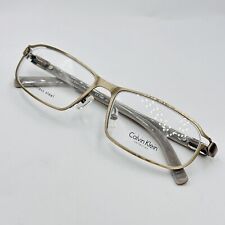 Usado, Óculos Calvin Klein Feminino Angular Antigo Dourado Marrom Estampado "CK 7280 comprar usado  Enviando para Brazil