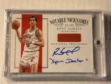 2014-15 Panini Tesouros Nacionais Apelidos Notáveis Rony Seikaly Autógrafo /49 comprar usado  Enviando para Brazil
