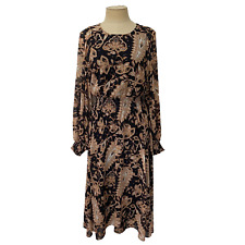 Vestido Witchery 12 Paisley Preto Marrom Manga Longa Balão Cintura Elástica comprar usado  Enviando para Brazil