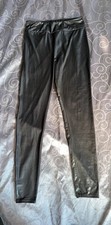 Black wetlook leggings for sale  FLEETWOOD