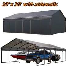 20' x 30' reforço metal garagem abrigo carro resistente com paredes laterais comprar usado  Enviando para Brazil