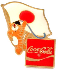 Broche de lapela Olimpíadas 1988 Seul bandeira da Coca-Cola do Japão comprar usado  Enviando para Brazil