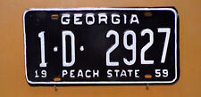 1959 georgia license for sale  Marietta