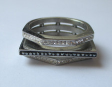 Magnifique bague acier d'occasion  Perros-Guirec