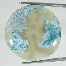 23.60Cts Verde Naturale Muschio Agata Rotondo Cabochon Loose Gemma 27x4mm, używany na sprzedaż  Wysyłka do Poland