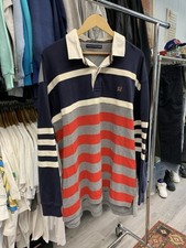 Camisa polo vintage anos 90 Tommy Hilfiger logotipo brasão listrado multicolorido tamanho XXL comprar usado  Enviando para Brazil