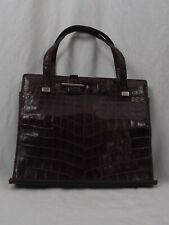 Sac croco marron d'occasion  Château-du-Loir