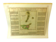 Usado, 1823 Ilhas de Barlavento Trinidad Tobago Mapa Histórico Geográfico Cor Papel comprar usado  Enviando para Brazil