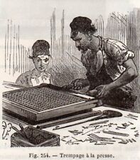 Gravure 1890 engraving d'occasion  Ouzouer-sur-Loire