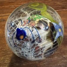 Teia de aranha peso papel vidro arte Correia assinada comprar usado  Enviando para Brazil