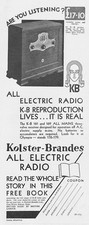 Kolster brandes electric for sale  GLASGOW