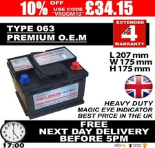 Car battery 063 for sale  LUTON