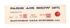 Cartão de embarque lembrança PARIS AIR SHOW 1971 Raytheon sistemas de dados comprar usado  Enviando para Brazil