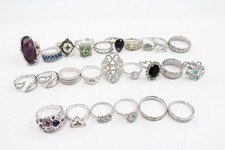 Silver tone rings for sale  LEEDS
