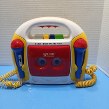 Reprodutor de cassete vintage Sing-Along com microfones duplos usado funciona comprar usado  Enviando para Brazil