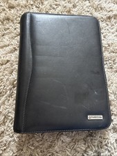 Leather black portfolio for sale  READING