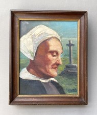 Portrait bretonne huile d'occasion  Artigues-près-Bordeaux