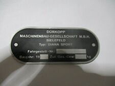 Typenschild schild dürkopp gebraucht kaufen  Deutschland